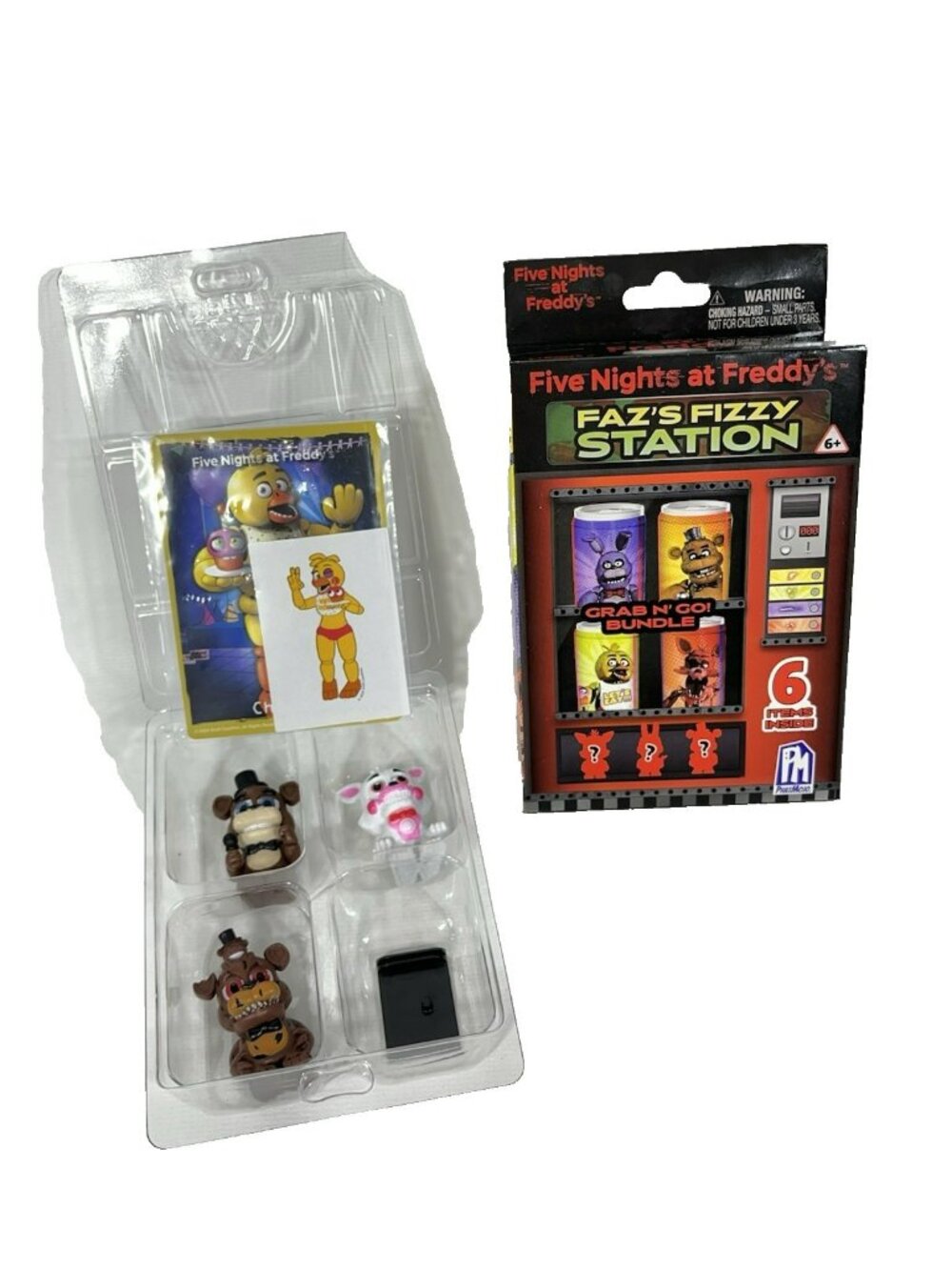 Five Nights at Freddy’s Faz's Fizzy Station Grab N’ Go 6 Pieces 1.5" NEW